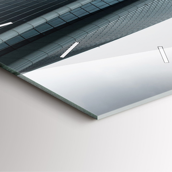 Square glass wall clock Skyscraper in Milan