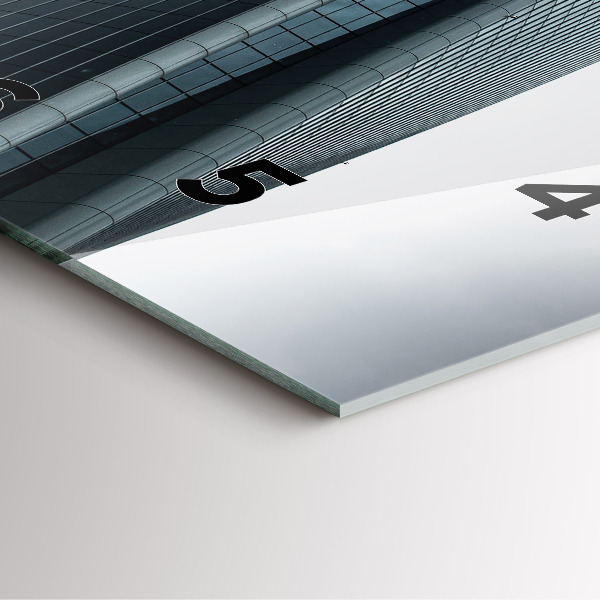 Square glass wall clock Skyscraper in Milan