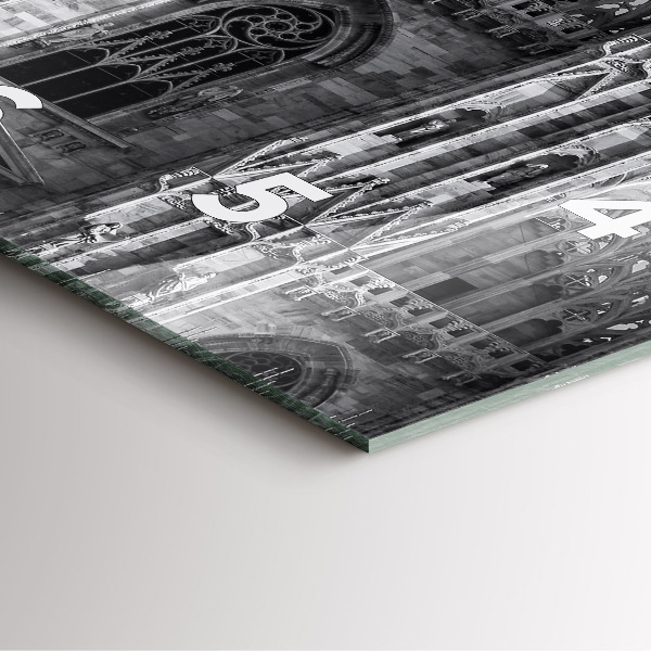 Square glass wall clock Milan Cathedral