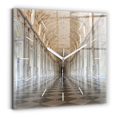 Square glass wall clock La Veneria Reale Museum