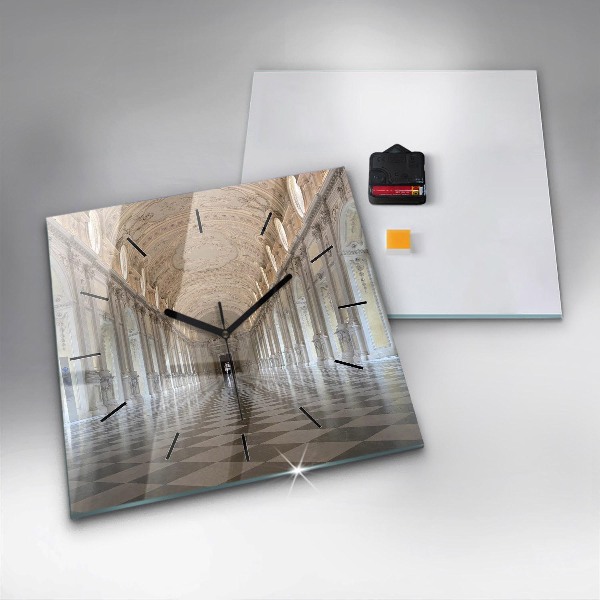 Square glass wall clock La Veneria Reale Museum