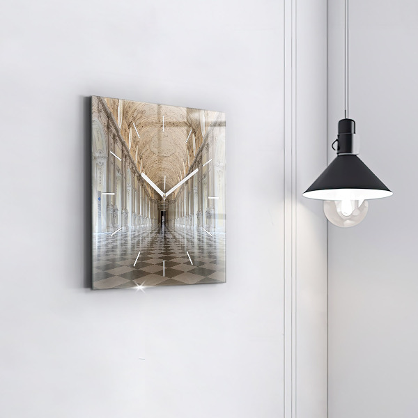 Square glass wall clock La Veneria Reale Museum