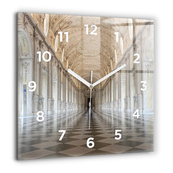 Square glass wall clock La Veneria Reale Museum