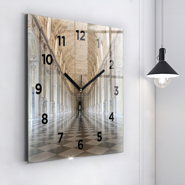 Square glass wall clock La Veneria Reale Museum