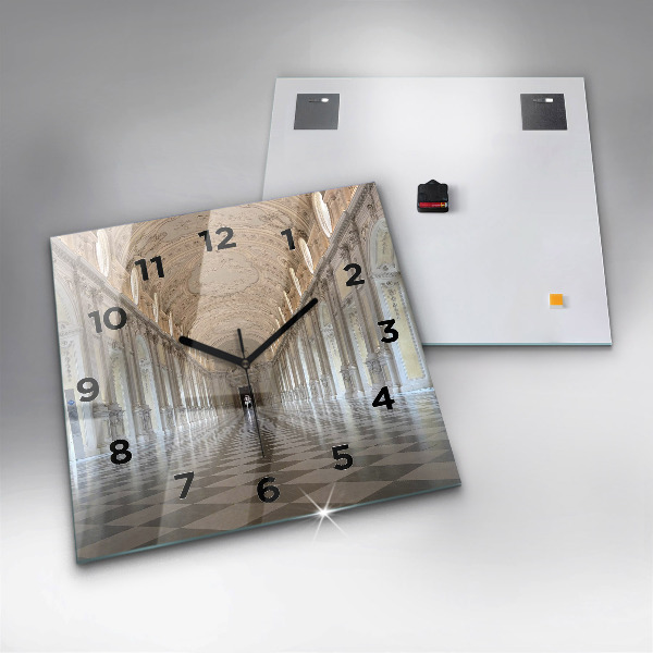 Square glass wall clock La Veneria Reale Museum