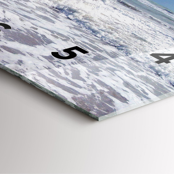 Square glass wall clock Sunken watercraft