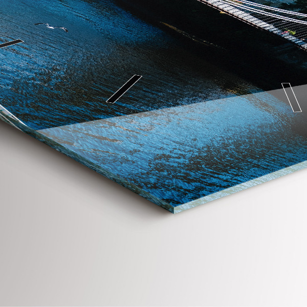 Square glass wall clock Southportland Scotland