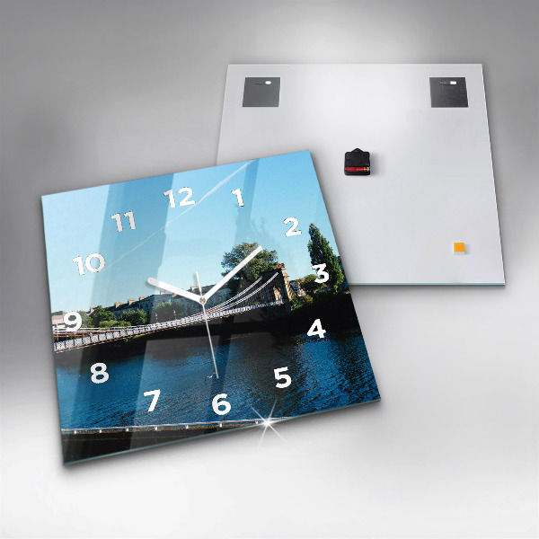 Square glass wall clock Southportland Scotland