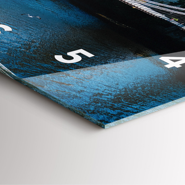 Square glass wall clock Southportland Scotland