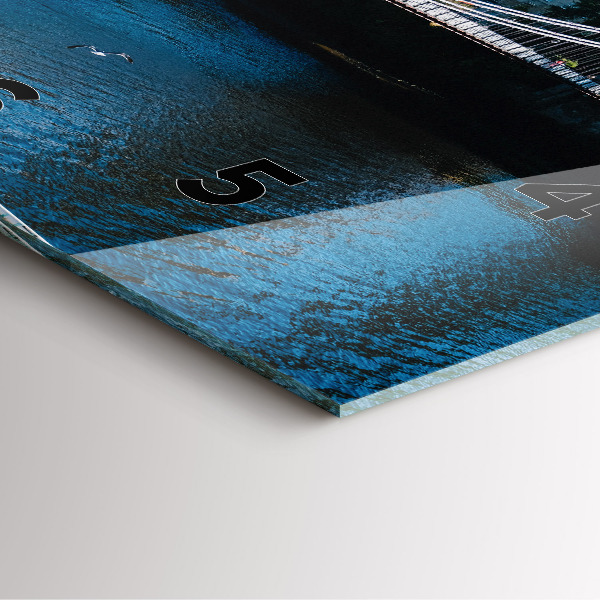 Square glass wall clock Southportland Scotland