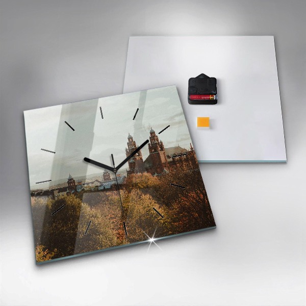 Square glass wall clock Glasgow Art Gallery