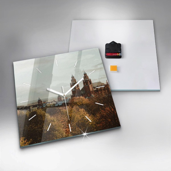 Square glass wall clock Glasgow Art Gallery