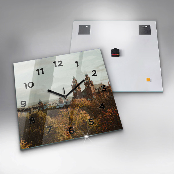 Square glass wall clock Glasgow Art Gallery