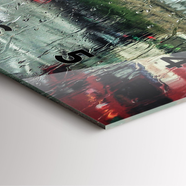 Square glass wall clock Rainy London