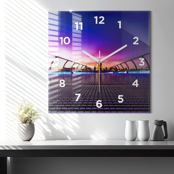 Square glass wall clock St. Paul's Cathedral