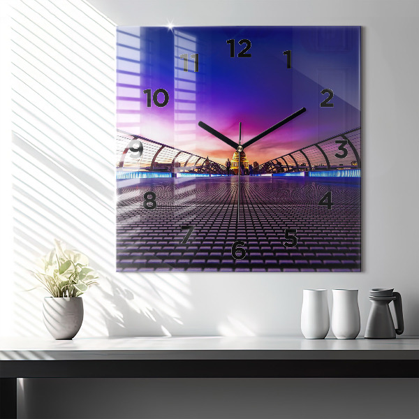 Square glass wall clock St. Paul's Cathedral