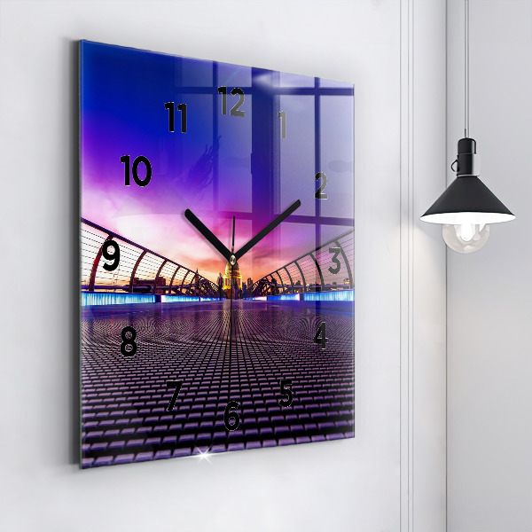 Square glass wall clock St. Paul's Cathedral