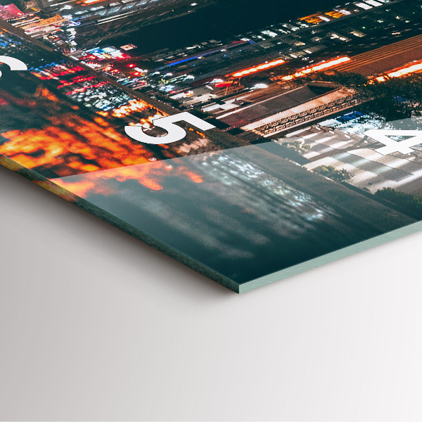 Square glass wall clock Hilton Houston