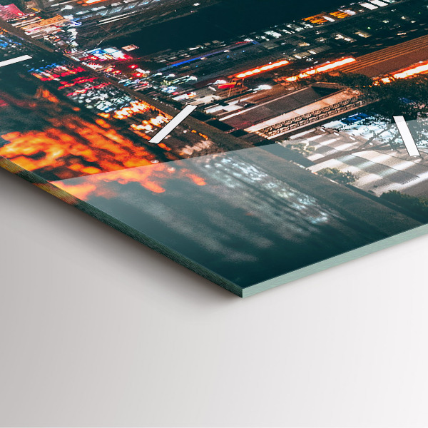 Square glass wall clock Hilton Houston