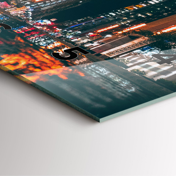 Square glass wall clock Hilton Houston