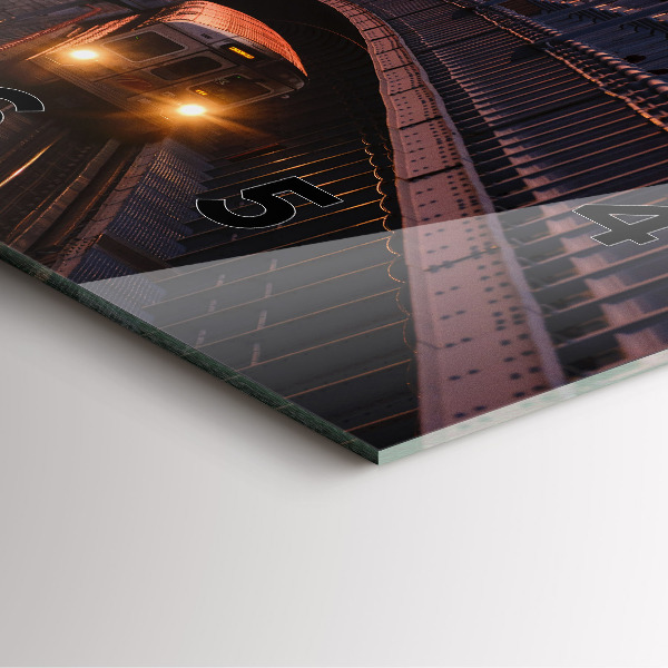 Square glass wall clock Benjamin Franklin Bridge