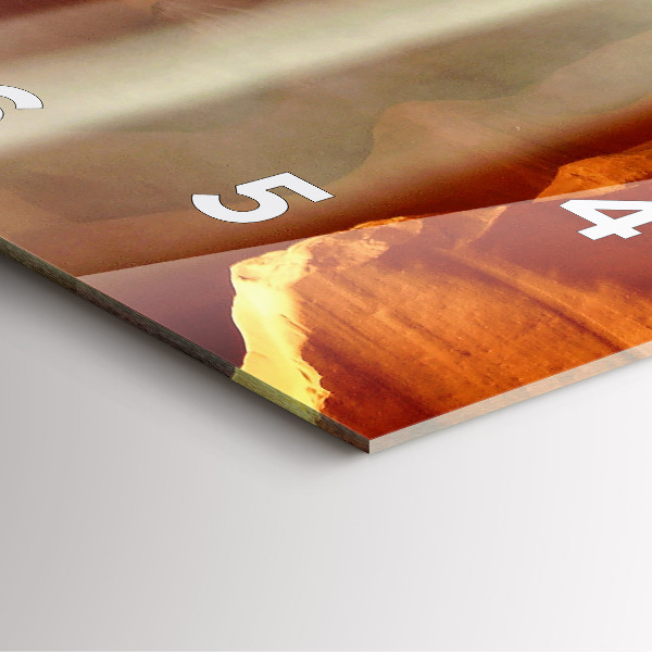 Square glass wall clock Desert Canyon