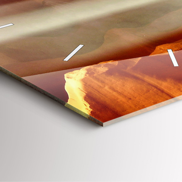 Square glass wall clock Desert Canyon