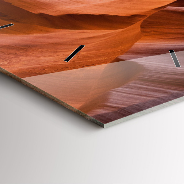Square glass wall clock Antelope Canyon