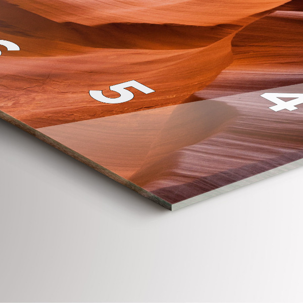 Square glass wall clock Antelope Canyon