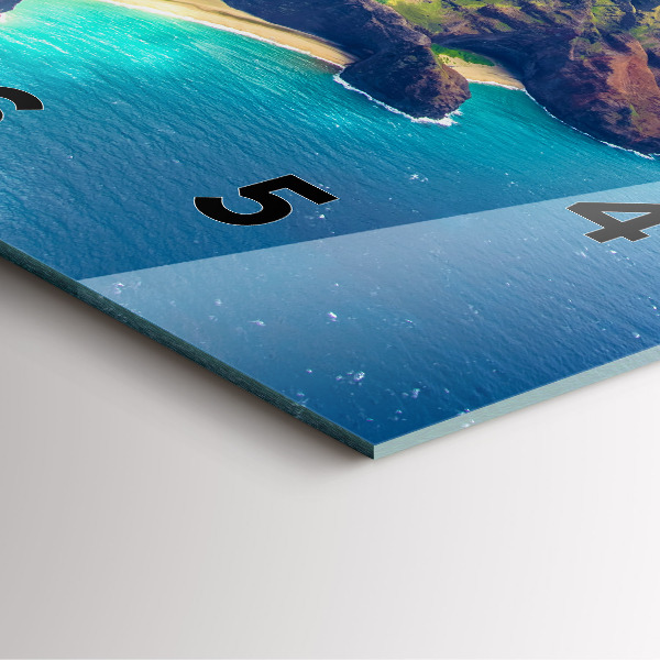 Square glass wall clock The Sea in Hawaii