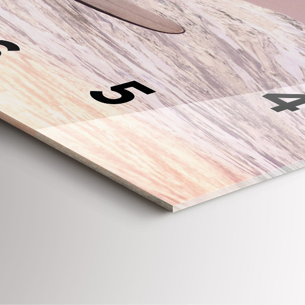 Square glass wall clock Surfer in Hawaii