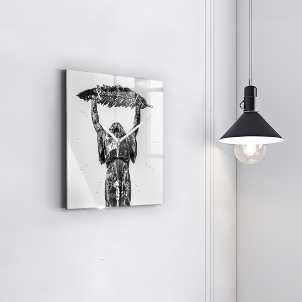 Square glass wall clock Statue of Liberty in Budapest