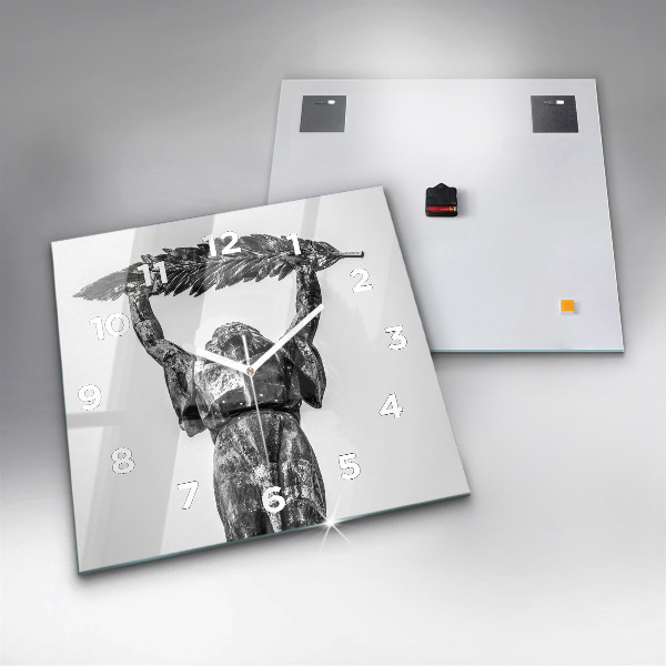 Square glass wall clock Statue of Liberty in Budapest