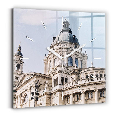 Square glass wall clock St. Stephen's Basilica
