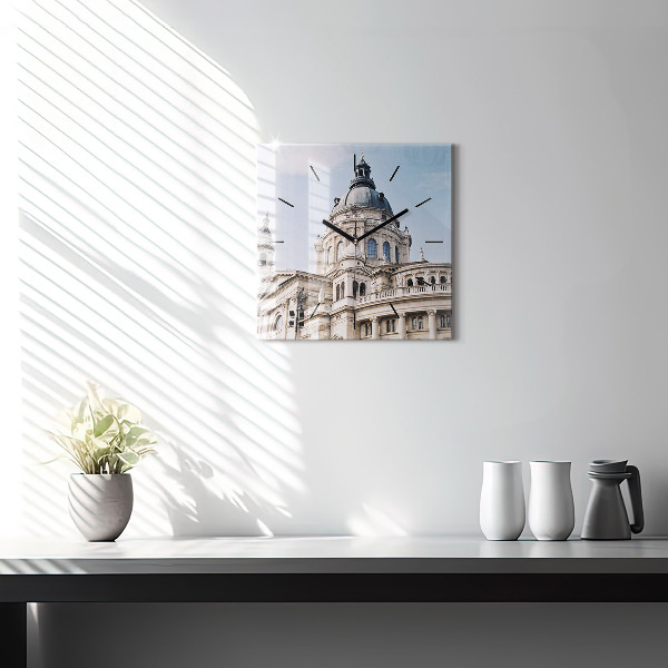 Square glass wall clock St. Stephen's Basilica