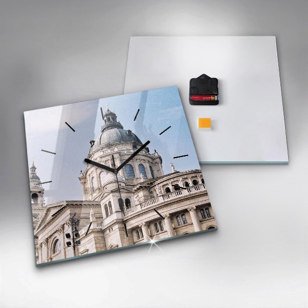 Square glass wall clock St. Stephen's Basilica
