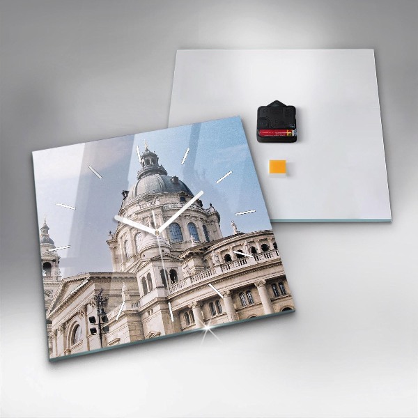 Square glass wall clock St. Stephen's Basilica