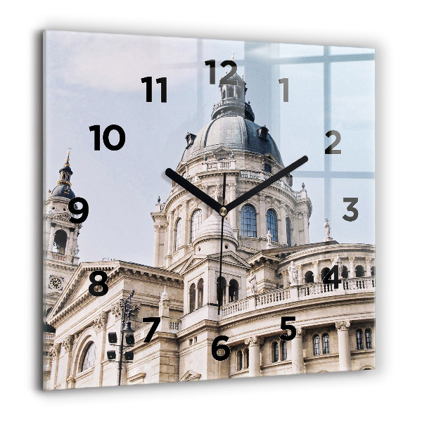 Square glass wall clock St. Stephen's Basilica