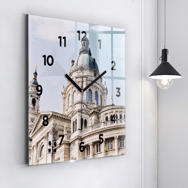 Square glass wall clock St. Stephen's Basilica