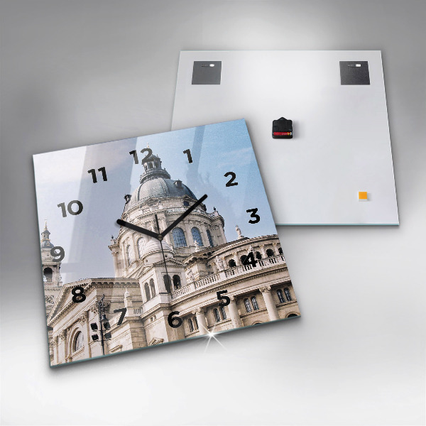 Square glass wall clock St. Stephen's Basilica