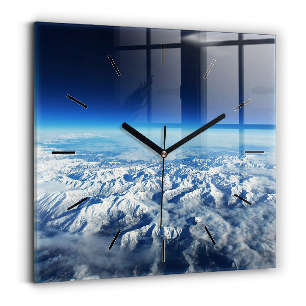 Square glass wall clock Landscape Mountains Pyrenees