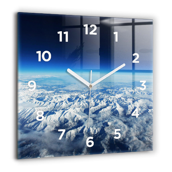 Square glass wall clock Landscape Mountains Pyrenees