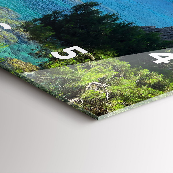 Square glass wall clock Costa Brava