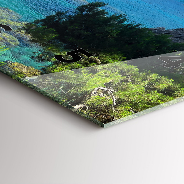 Square glass wall clock Costa Brava