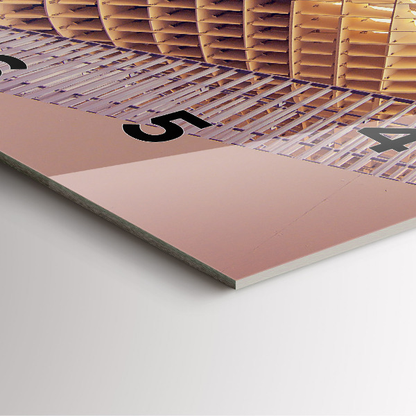 Square glass wall clock Viewpoint in Seville