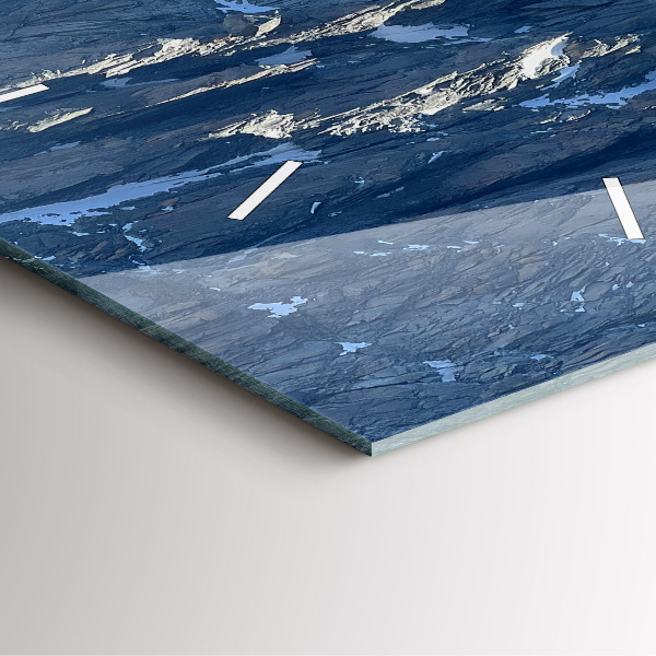 Square glass wall clock Alps Mountains in Winter