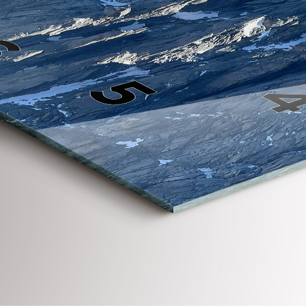 Square glass wall clock Alps Mountains in Winter