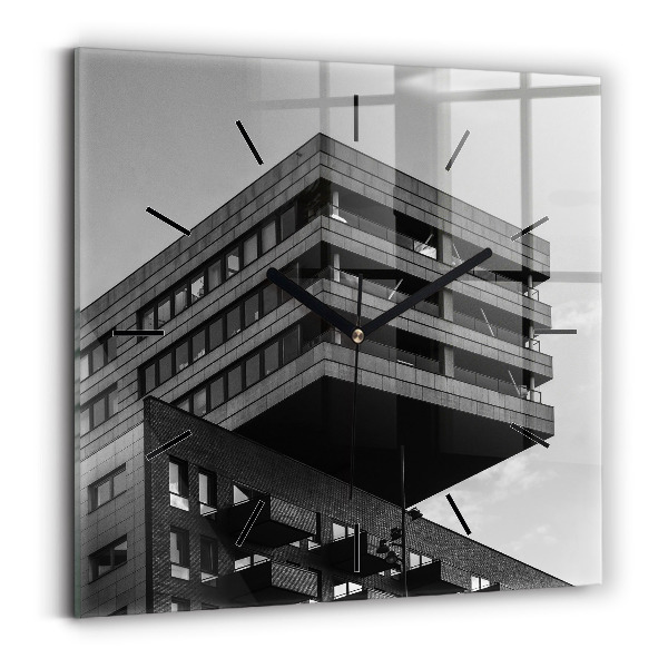 Square glass wall clock Architecture in Amsterdam