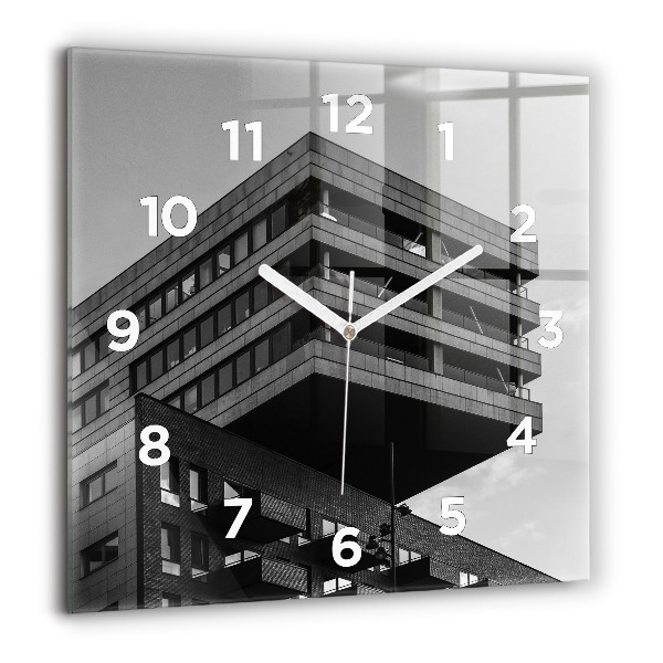 Square glass wall clock Architecture in Amsterdam