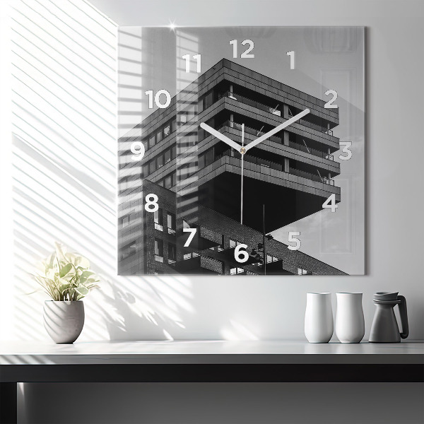 Square glass wall clock Architecture in Amsterdam